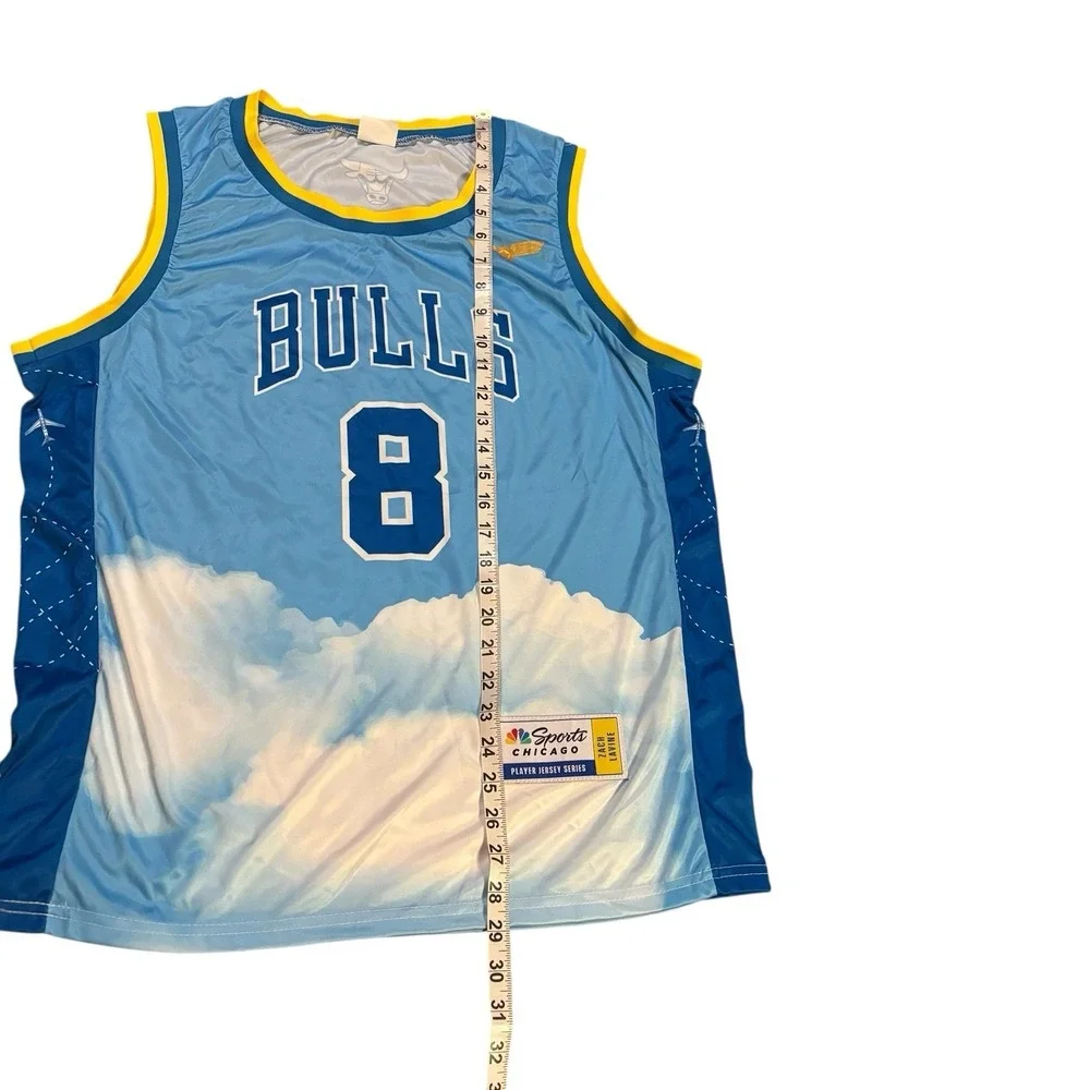 Chicago Bulls SGA Jersey All Over Sky Print Zach LaVine‎ NBC Chicago Mens Large - Picture 10 of 10